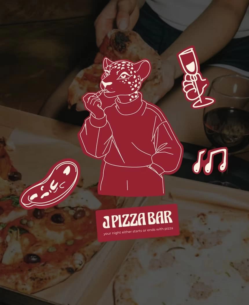 Freshly baked pizza with basil